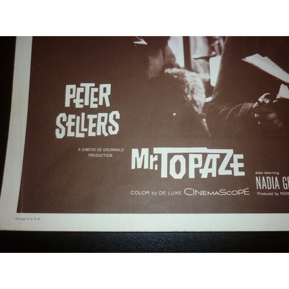 Vintage 1961 Mr Topaze Original Lobby Card 11x14 Peter Sellers Directorial Debut - Picture 6 of 7